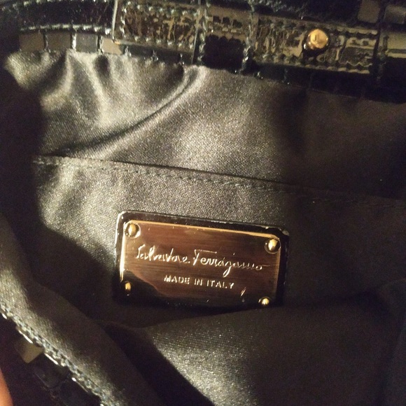 💕✨AUTHENTIC Ferragamo Mini Black Sequin Bag✨💕 - Picture 7 of 16